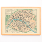 Vintage map of Paris from Paris Ses Monuments Guide Pratique Du Visiteur by Borremans F Poster of a vintage map of Paris detailing its monuments titled Paris Ses Monuments Guide Pratique Du Visiteur by Borremans F