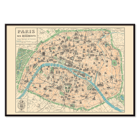 Vintage map of Paris from Paris Ses Monuments Guide Pratique Du Visiteur by Borremans F Poster of a vintage map of Paris detailing its monuments titled Paris Ses Monuments Guide Pratique Du Visiteur by Borremans F