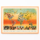 Climatic Chart of the World by Levi Walter Yaggy illustrating human race and animal-vegetable distribution. Poster titled Climatic Chart of the World by Levi Walter Yaggy depicting global distribution of humans animals and vegetation.