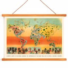 Climatic Chart of the World by Levi Walter Yaggy illustrating human race and animal-vegetable distribution. Poster titled Climatic Chart of the World by Levi Walter Yaggy depicting global distribution of humans animals and vegetation.