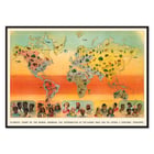 Climatic Chart of the World by Levi Walter Yaggy illustrating human race and animal-vegetable distribution. Poster titled Climatic Chart of the World by Levi Walter Yaggy depicting global distribution of humans animals and vegetation.