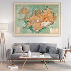 Iceland Physical-Political Map by Samuel Eggertsson showcasing detailed geography and regions. Poster of Iceland Physical-Political Map by Samuel Eggertsson showcasing detailed topography and regions in color.
