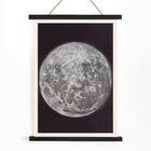 Photograph of the moon by Gerard Kuiper showcasing lunar surface details. Poster of the moon showing its surface details Photograph of the moon by Gerard Kuiper framed in black and white border