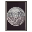 Photograph of the moon by Gerard Kuiper showcasing lunar surface details. Poster of the moon showing its surface details Photograph of the moon by Gerard Kuiper framed in black and white border