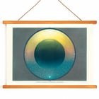 Colorful depiction of earth's system by Isaac Frost in Plate 10 System According to the Holy Scriptures. Poster of Plate 10 System According to the Holy Scriptures by Isaac Frost depicting a celestial and terrestrial scene