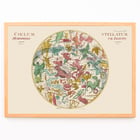 Celestial map illustration with zodiac constellations by Johann Elert Bode titled Coelum Stellatum Hemisphaerium Arietis Poster Coelum Stellatum Hemisphaerium Arietis by Johann Elert Bode depicting a colorful celestial map with constellations