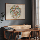 Celestial map illustration with zodiac constellations by Johann Elert Bode titled Coelum Stellatum Hemisphaerium Arietis Poster Coelum Stellatum Hemisphaerium Arietis by Johann Elert Bode depicting a colorful celestial map with constellations