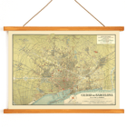 Antique map of Barcelone by D Francisco Coello and D Antonio Sans Poster featuring an antique map of Barcelona titled Ciudad de Barcelona with detailed city streets and surrounding areas.