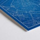 Mappa minimalista di Valencia dell'artista Minimalista Poster presenta una mappa minimalista dettagliata di Valencia in bianco e blu con lo skyline della città, intitolata Mappa minimalista di Valencia dall'artista.