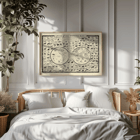 Illustrated map featuring various dog breeds around the world by Frantz E titled Dogs of All Nations Map Poster titled Dogs of All Nations Map by Frantz E featuring various dog breeds from different countries around the world.