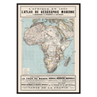 Karte von Afrika von F. Schrader, F. Prudent und E. Anthoine aus L'Afrique en l'Atlas de géographie moderne Poster zeigt eine detaillierte Karte von Afrika mit geografischen Merkmalen aus dem Atlas de géographie moderne von Schrader Prudent Anthoine