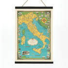 Map of Italy and Vatican City by Ernest Dudley Chase titled Italy with Vatican City Poster depicting a map of Italy and Vatican City by Ernest Dudley Chase with illustrated landmarks and colorful design.