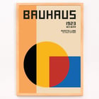 Bauhaus Poster 1 Inspired by the 1923 Weimar Exhibition with geometric design featuring overlapping shapes and bold colors Bauhaus Poster 1 Inspired by the Weimar Exhibition geometric shapes in warm colors showcasing modernist design style