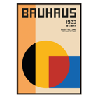 Bauhaus Poster 1 Inspired by the 1923 Weimar Exhibition with geometric design featuring overlapping shapes and bold colors Bauhaus Poster 1 Inspired by the Weimar Exhibition geometric shapes in warm colors showcasing modernist design style
