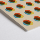 Bauhaus Poster 8 Inspired by the Weimar Exhibition featuring colorful overlapping circles in a grid pattern Bauhaus Poster 8 Inspired by the Weimar Exhibition features abstract colorful overlapping circles in a geometric pattern.