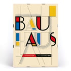 Bauhaus Poster 14 von einem Künstler, inspiriert von der Weimarer Ausstellung, mit geometrischem Design und kräftiger Typografie Bauhaus Poster, inspiriert von der Weimarer Ausstellung, die ein kräftiges geometrisches Design mit roten, blauen und gelben Akzenten zeigt.