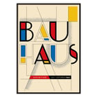 Bauhaus Poster 14 von einem Künstler, inspiriert von der Weimarer Ausstellung, mit geometrischem Design und kräftiger Typografie Bauhaus Poster, inspiriert von der Weimarer Ausstellung, die ein kräftiges geometrisches Design mit roten, blauen und gelben Akzenten zeigt.
