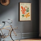 Colorful abstract shapes inspired by Matisse artwork Papiers découpés 1 Poster featuring abstract cut-out designs inspired by Matisse's Papiers découpés 1 with vibrant orange, green and beige shapes