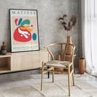 Colorful abstract art by Matisse titled Papiers découpés 4 displayed at Berggruen & Cie gallery in Paris. Poster of Papiers découpés 4 inspired by Matisse with colorful abstract shapes from Berggruen and Cie Rue L'Université Paris.