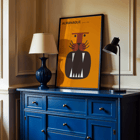 Almanaque magazine cover by Sebastiao Rodrigues featuring abstract animal artwork. Poster of Almanaque magazine cover featuring abstract face design by Sebastiao Rodrigues on an orange background.