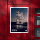 Central Tejo by Pedro Cabrita Reis at Mo Art Gallery Lisbon featuring illuminated architectural sculpture. Poster featuring Central Tejo in Lisbon by Pedro Cabrita Reis displayed by Mo Art Gallery with a modern architectural structure.