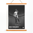 Michelangelo Buonarroti David sculpture in Florence at Mo Art Gallery Poster featuring the statue David by Michelangelo Buonarroti displayed in Mo Art Gallery Florence.