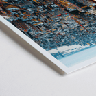 Aerial view of Manhattan New York by Mo Art Gallery. Poster of Manhattan skyline in New York titled Manhattan New York by Mo Art Gallery.
