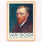 Self-Portrait by Vincent van Gogh in vibrant colors and textured brushstrokes Poster of Self-Portrait by Vincent van Gogh featuring a colorful depiction of the artist with a textured background.