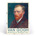 Self-Portrait by Vincent van Gogh in vibrant colors and textured brushstrokes Poster of Self-Portrait by Vincent van Gogh featuring a colorful depiction of the artist with a textured background.