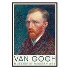 Self-Portrait by Vincent van Gogh in vibrant colors and textured brushstrokes Poster of Self-Portrait by Vincent van Gogh featuring a colorful depiction of the artist with a textured background.