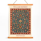 Holland Park Teppich von William Morris farbenfrohes, kompliziertes Blumenmuster Poster mit Holland Park Carpet von William Morris mit kompliziertem Blumenmuster und satten Farben.