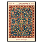 Holland Park Teppich von William Morris farbenfrohes, kompliziertes Blumenmuster Poster mit Holland Park Carpet von William Morris mit kompliziertem Blumenmuster und satten Farben.