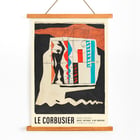 Abstract design and human silhouette in Le Modulor by Le Corbusier Poster featuring artwork Le Modulor by Le Corbusier showing abstract design with human silhouette and geometric shapes.