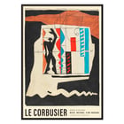 Abstract design and human silhouette in Le Modulor by Le Corbusier Poster featuring artwork Le Modulor by Le Corbusier showing abstract design with human silhouette and geometric shapes.