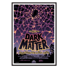 Dark Matter by NASA artwork featuring cosmic web and spider silhouette in space-themed poster Poster showing a spider on a web with vibrant colors and text reading Dark Matter Something Else is Out There by NASA.