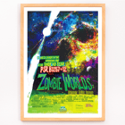 Colorful cosmic-themed artwork by NASA titled Zombie Worlds depicting planets caught in the grip of an undead star. Poster featuring Zombie Worlds by NASA showing a colorful cosmic scene with text about planets around an undead star.