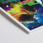 Colorful cosmic-themed artwork by NASA titled Zombie Worlds depicting planets caught in the grip of an undead star. Poster featuring Zombie Worlds by NASA showing a colorful cosmic scene with text about planets around an undead star.