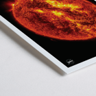 El Sol por la NASA imagen ardiente del sol con erupciones solares Póster del Sol con detalles en llamas y erupciones solares llamadas El Sol por la NASA
