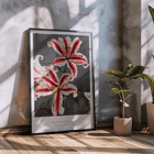 Lily flowers hand-colored collotype by Kazumasa Ogawa from Some Japanese Flowers Poster featuring a hand-colored collotype of lilies from Some Japanese Flowers by Kazumasa Ogawa.