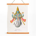 Matsyavatara by Jean-Jacques Chabrélie vibrant depiction of a deity with a fish tail and ornate attire. Poster of Matsyavatara by Jean-Jacques Chabrélie depicting a colorful deity with a fish tail and ornate attire.