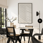 Les éléments de l’art arabe by Jules Bourgoin features intricate geometric patterns. Poster of geometric patterns from Les éléments de l’art arabe by Jules Bourgoin showing intricate arabesque design.