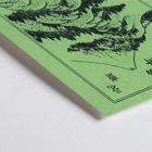 Fugaku sanjurokkei 36 views of Mount Fuji by Hokusai traditional Japanese artwork featuring mountain landscape Poster of Hokusai's artwork Fugaku sanjurokkei 36 views of Mount Fuji depicting green mountains and Japanese characters
