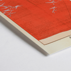 Seikō Ueno artwork Yachigusa v. 15 Pl.23 featuring white birds on red background. Poster of Yachigusa v. 15, Pl. 23 by Seikō Ueno depicting white birds flying against a vibrant red background.