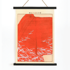 Seikō Ueno artwork Yachigusa v. 15 Pl.23 featuring white birds on red background. Poster of Yachigusa v. 15, Pl. 23 by Seikō Ueno depicting white birds flying against a vibrant red background.
