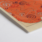 Swirling orange kimono design Yachigusa v 15 Pl 06 by Seikō Ueno Poster of orange kimono with swirling patterns titled Yachigusa v. 15 Pl.06 by Seikō Ueno