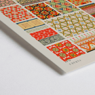 Persian 2 vintage pattern from Grammar of Ornament book by Owen Jones depicting intricate geometric designs and vibrant colors Poster displaying Persian 2 vintage pattern from Grammar of Ornament book by Owen Jones featuring colorful geometric designs.