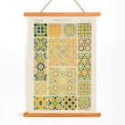 Moresque 5 Vintage-Muster von Owen Jones mit komplizierten geometrischen Designs und lebendigen Farben Poster des Vintage-Musters Moresque 5 aus dem Buch „Grammar of Ornament“ von Owen Jones mit farbenfrohen geometrischen Kacheldesigns
