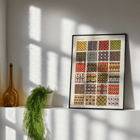 Colorful Egyptian geometric patterns by Owen Jones titled Egyptian 7 from Century Grammar of Ornament book Poster showcasing vibrant Egyptian geometric patterns from the artwork Egyptian 7 by Owen Jones in Century Grammar of Ornament book.