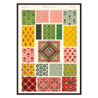 Colorful geometric Persian patterns by Owen Jones Persian 1 from Century Grammar of Ornament book Poster featuring various colorful Persian patterns from the artwork Persian 1 from the Century Grammar of Ornament book by Owen Jones