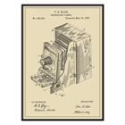 Antique camera diagram by T.H. Blair titled Photographic Camera Patent Poster illustrating a detailed patent drawing of a vintage photographic camera by TH Blair